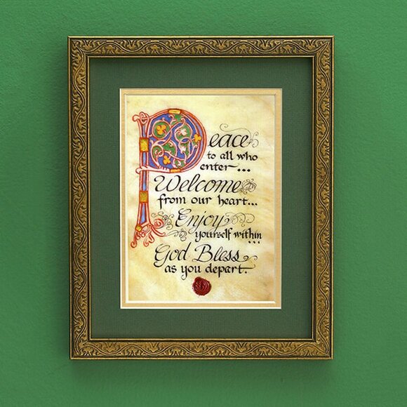 Calligraphy inspired from the Book of Kells by Irish artist Kevin Dillon - Picture 2 of 2